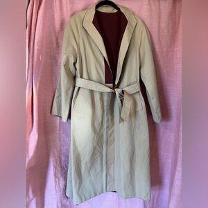 Vintage Etienne Aigner Beige Belted reversible Trench Coat